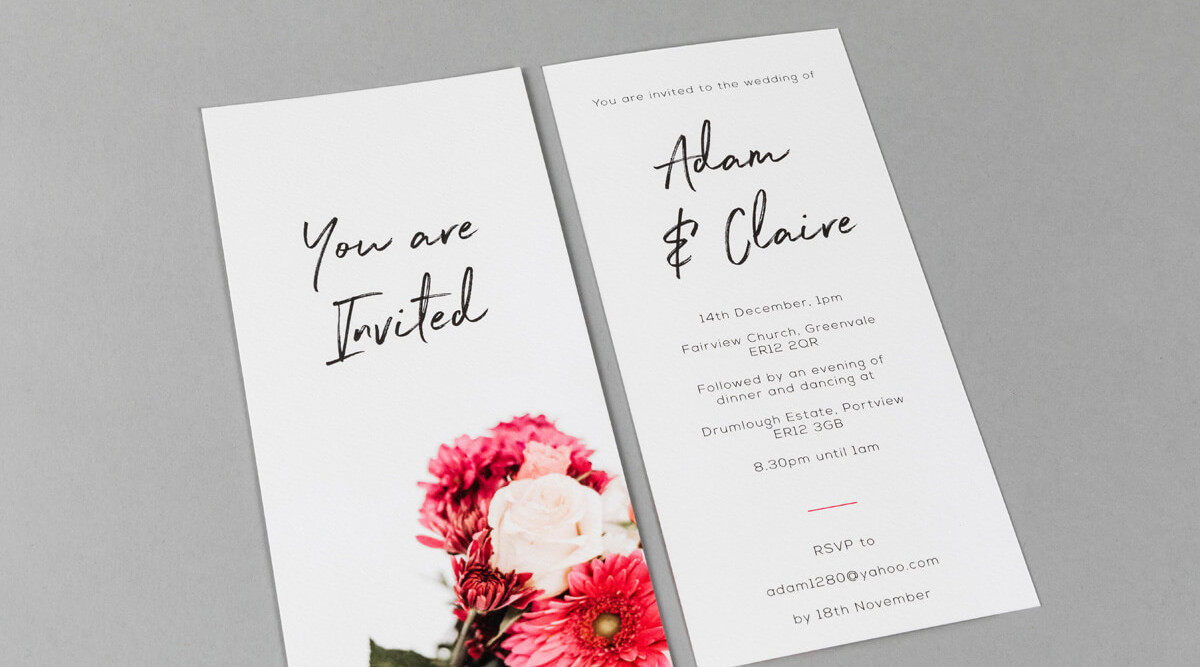 Flat Wedding Invitations